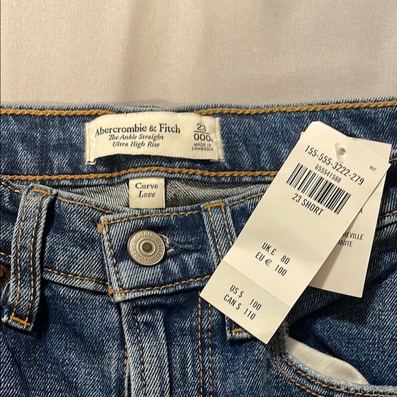 Abercrombie & Fitch Women's Blue Distressed Jeans - Picture 3 of 3